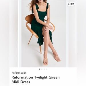 Reformation Emerald Green Midi Dress